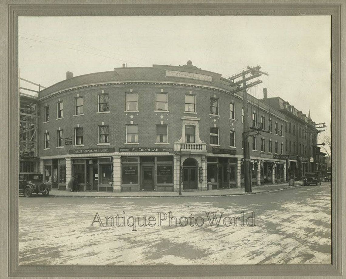 Everett Massachusetts store shops street view antique photo Etsy