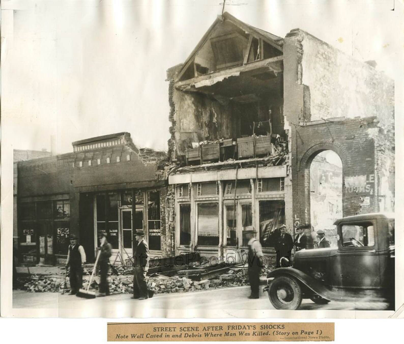Helena Montana Earthquake Destroyed Street 1935 Photo Etsy