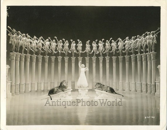 Beautiful Women On Pedestals W Lions Antique Musical Photo Etsy