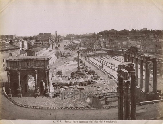 Rome Italy Foro Romano Ancient Ruins Antique Albumen Photo | Etsy