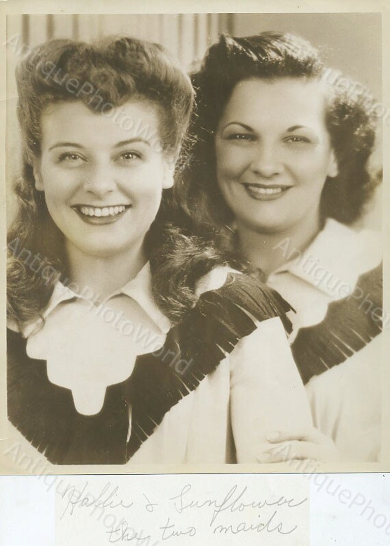 Two Pretty Women Western Country Singers Antique Photo | Etsy