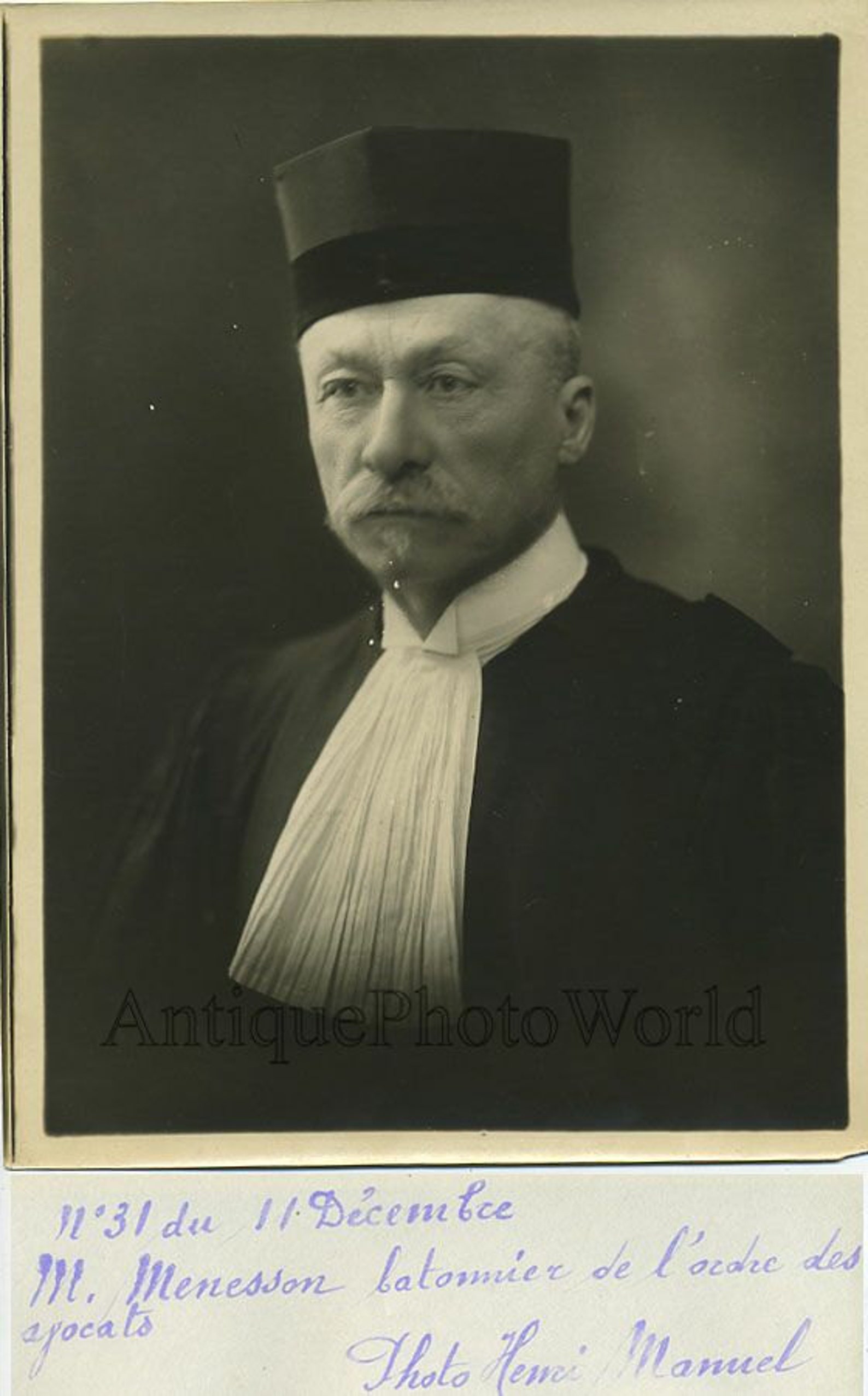 French judge Menesson antique photo by H. Manuel Etsy