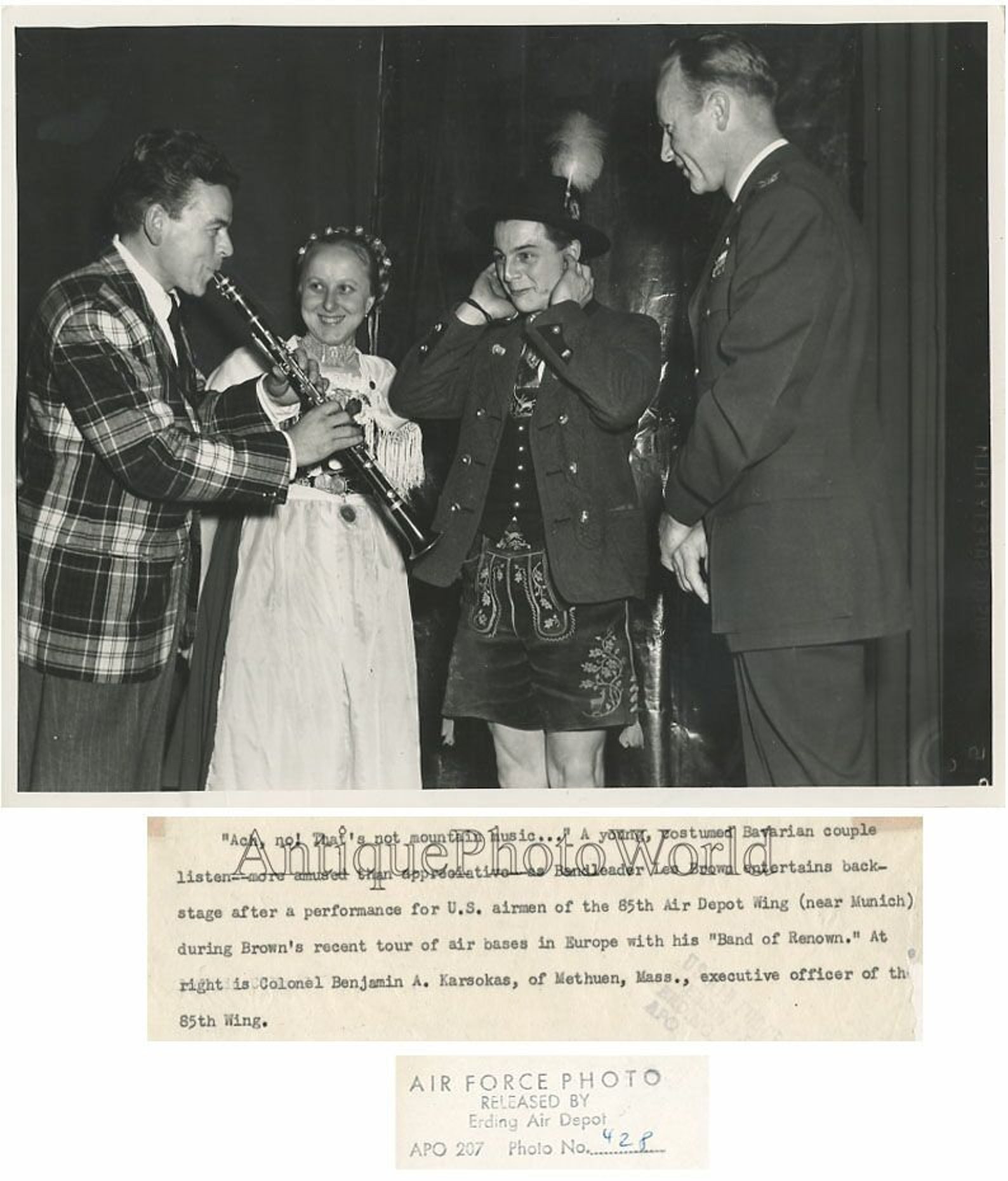 Les Brown Jazz Player Bandleader in Germany Antique Etsy