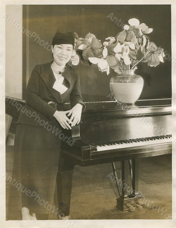 Japan Asian Opera Singer by Piano Antique Photo Etsy