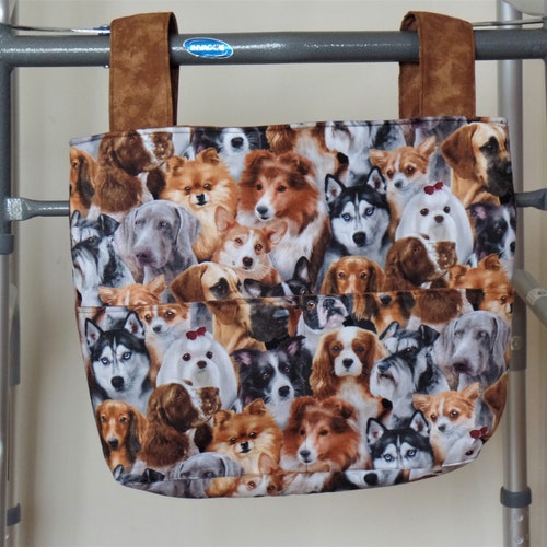 New Handmade Denim Walker Bag Quilt Hearts Print Theme | Etsy