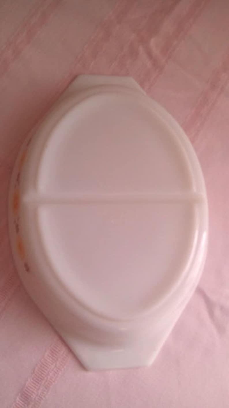 1.5 Quart Vintage PYREX Divided Baking Dish Town /& Country Pattern 1960s Casserole Dish