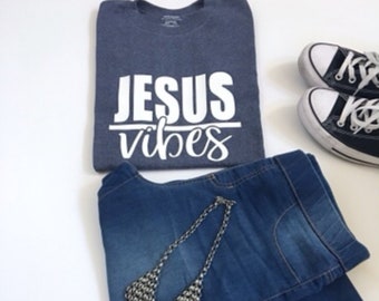 Jesus Vibes Shirt, Jesus Vibes Tee Shirt, Jesus Vibes, Cute Christian Shirts, Scripture Shirts, Good Vibes Shirts, Faith Shirts