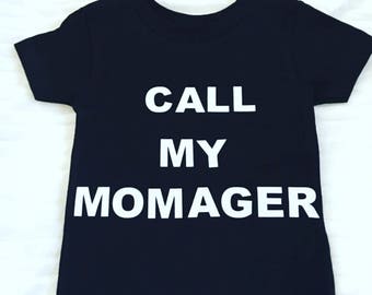 Talk To My Momager Shirt, Talk To my Agent Shirt, Kid's Hipster Shirts, I'm The Boss Shirts, Momager Shirts For Kids, Momager Tee-Shirts