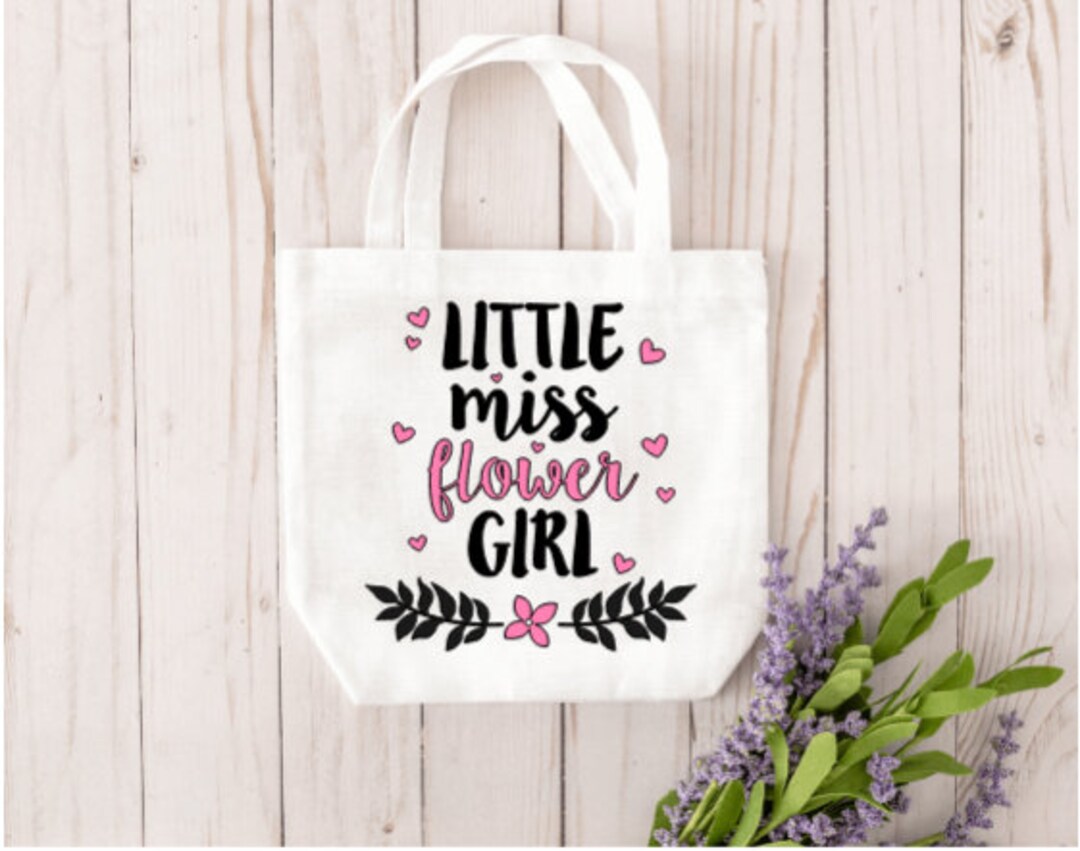 Little Miss Flower Girl Tote Bag, Flower Girl Tote, Gift for Flower