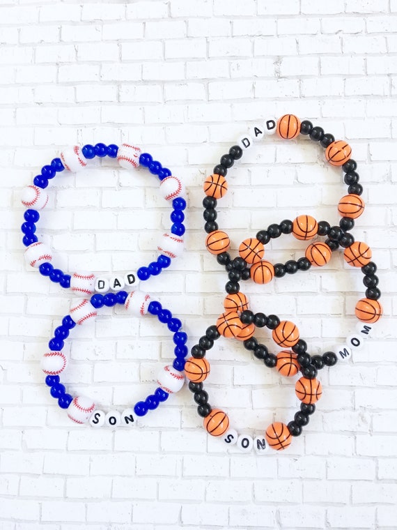 Pulseras de baloncesto Pulseras de fútbol Pulseras de - Etsy