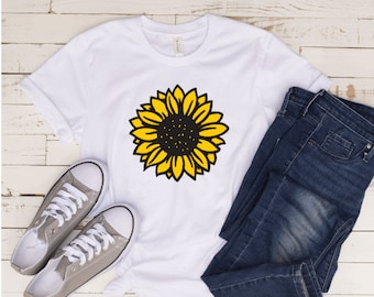 Sunflower Shirt, Sunflower Tshirt, Floral Shirt, Garden Shirt, Women's Fall Shirt, Sunflower Shirts, Sunflower Tee, Sunflower T-Shirt
