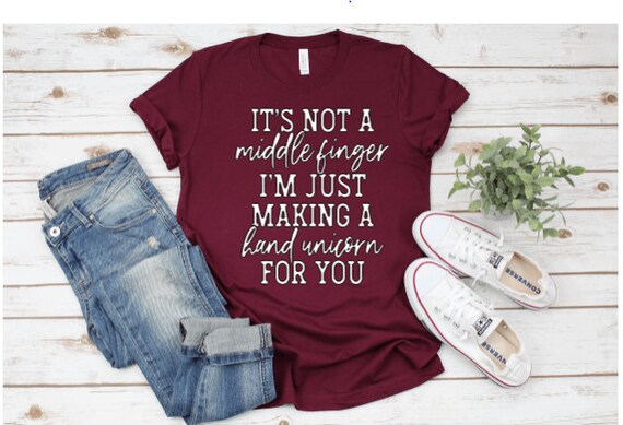 Middle Finger Unicorn T-Shirt Funny Sarcastic Joke Tee Middle Finger Unicorn T-Shirt Funny Sarcastic Joke Tee