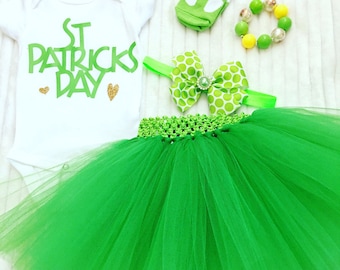 St. Patrick's Day Outfit, St. Patty's Tutu Outfit, Baby Girl St. Patrick's Day Tutu Set, St. Patrick's Day Tutus, Girl's St. Patty's Outfit