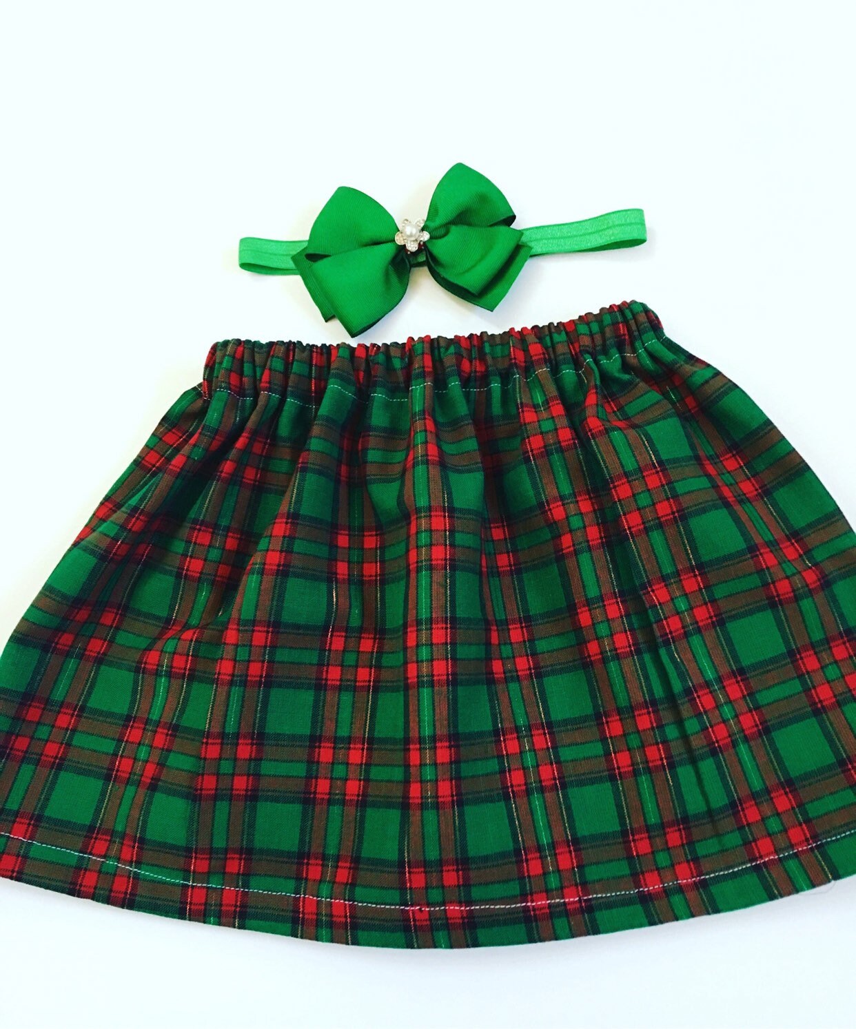 Green And Red Plaid Holiday Skirts Girls Xmas Skirts Holiday Etsy