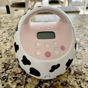 Breast Pump Cow Print Decals, Elvie Pumps, Willow Pump, Spectra Pump, Name Decals, Cute Stickers, Cow Pump Stickers, Pump Decals image 2