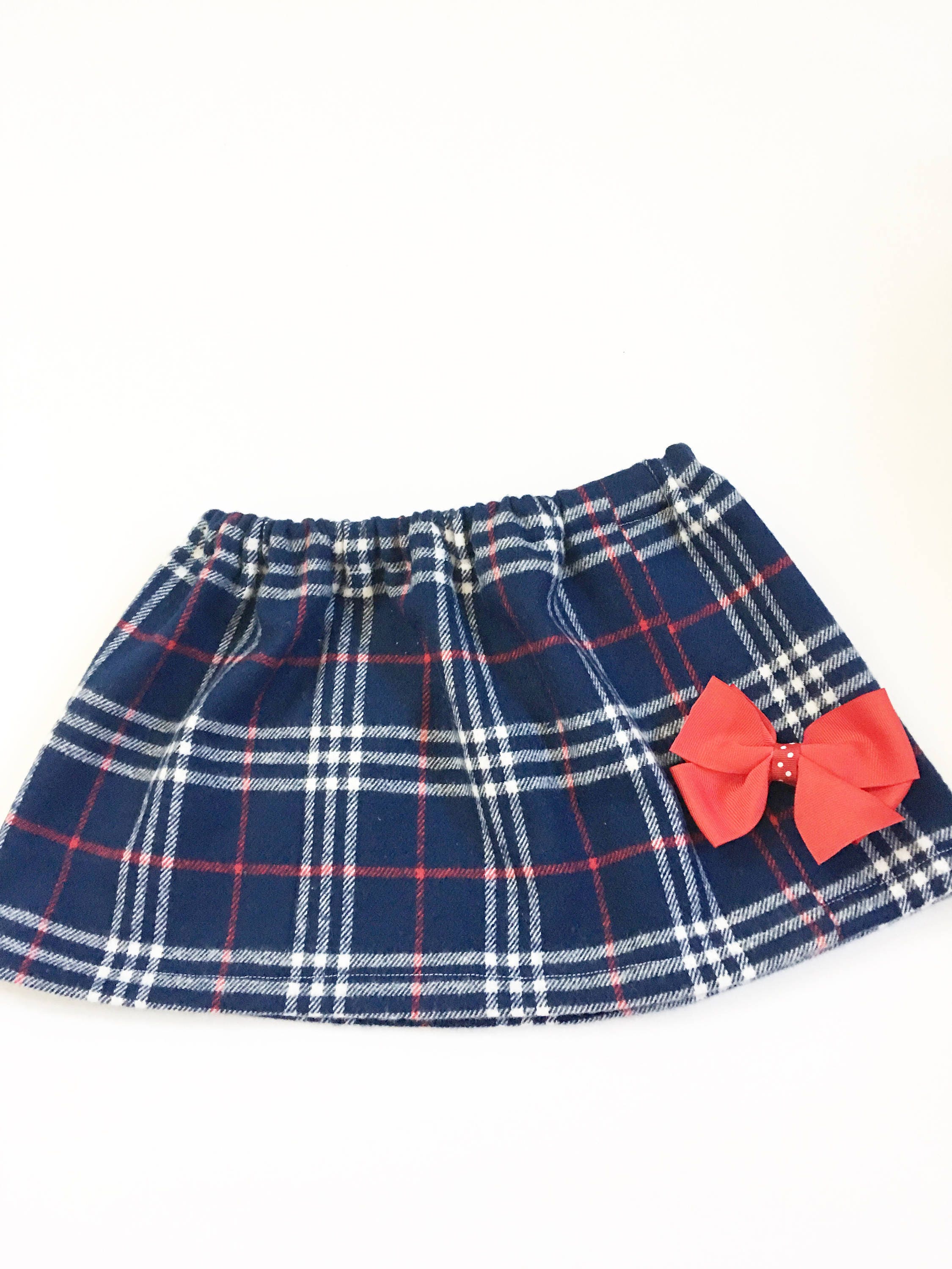 girls blue plaid skirt