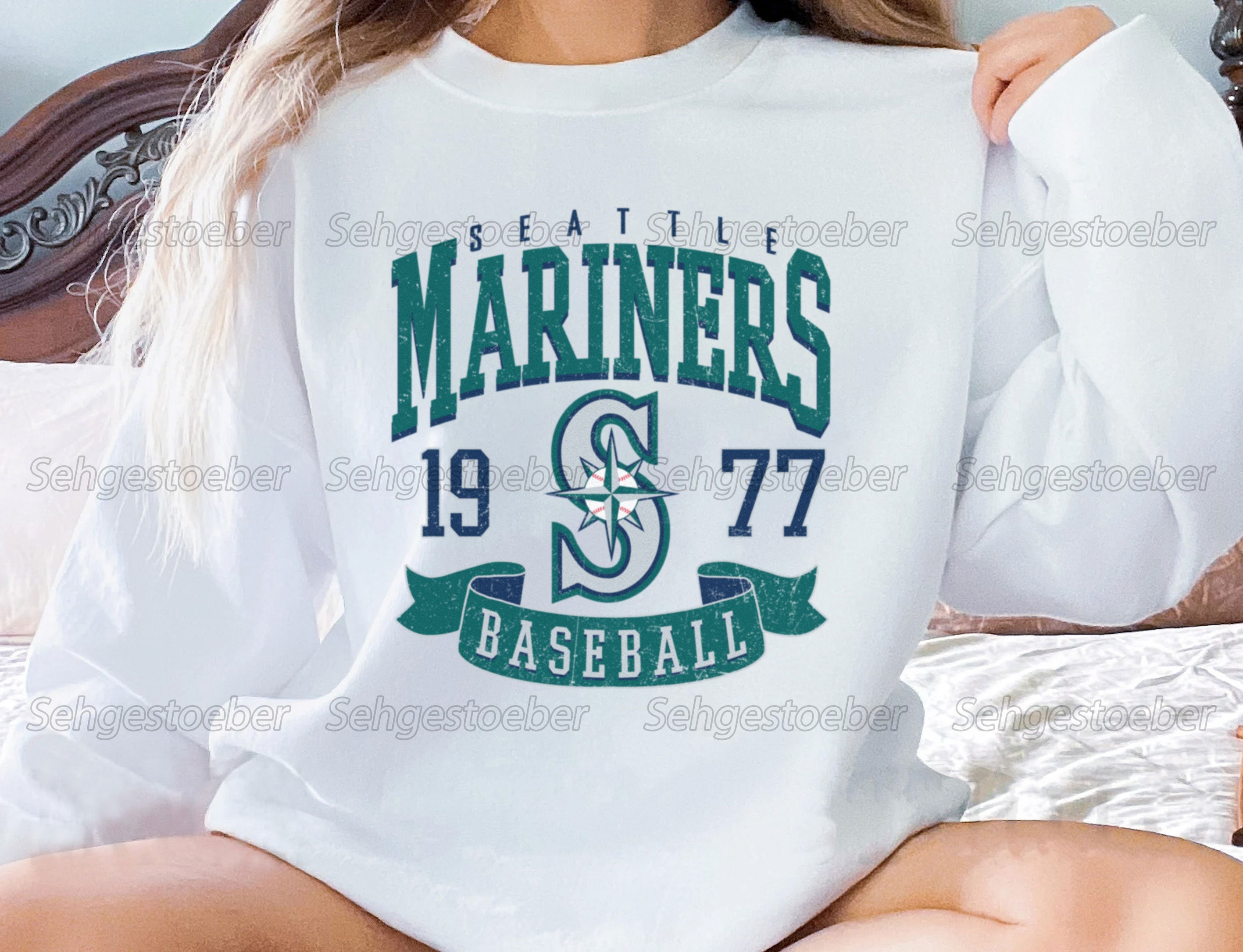 Seattle Mariners Sweatshirt Crewneck Vintage Seattle Mariners