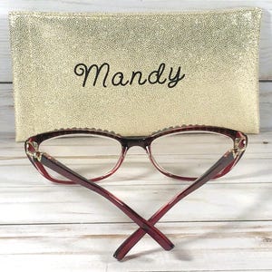 Brown Frame Swarovski Crystal Readers with Gold Accents, Optical Quality (+1.25) zdjęcie 5