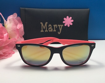 Personalized Kids Sunglasses: Engraved Name, Wayfarer Style, Party Favor
