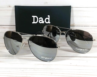 FREE ENGRAVING on OVERSIZED Special Edition Air Force Sunglasses. For Wedding, Birthday, Sport activity, Trip. Personalized case with  Name.