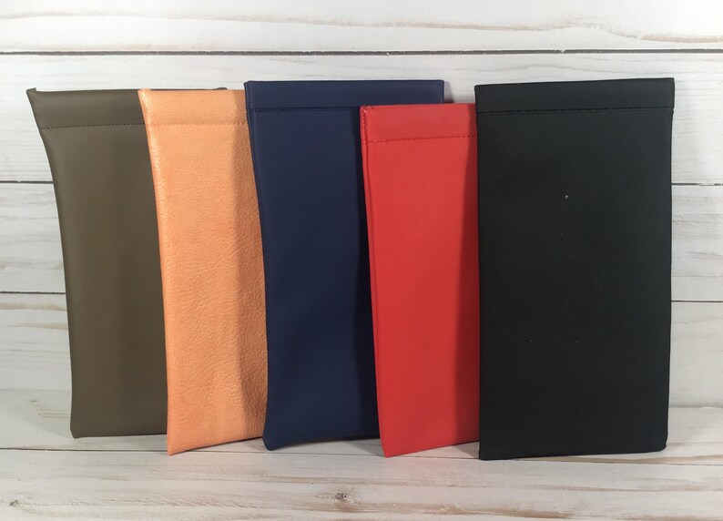 Personalized Faux Leather Glasses Case w/Name & Image. image 4