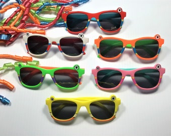 Age 2 to 5. SALE! KIDS Cartoon Character Sunglasses Personalized with a Name. Fun, fun, fun! Name Engraved Free!