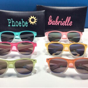 FREE ENGRAVING on WAYFARER style Sunglasses. Mirror lens is way cool! 2 tone colors. Awesome for birthday, gift.