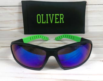 Engraved Mirror Lens Sunglasses: X-Force Sports Sun Protection