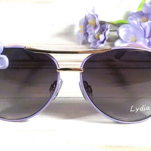 Engraved Aviator Sunglasses: Rhinestone Gem Frames, Baby-Toddler Gift immagine 10