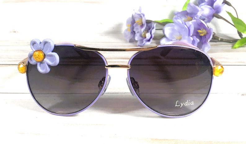Engraved Aviator Sunglasses: Rhinestone Gem Frames, Baby-Toddler Gift immagine 10