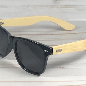 PERSONALIZED BAMBOO SUNGLASSES. For sports activities, birthday gift, wedding gift. Classic and sharp lookin'. image 7