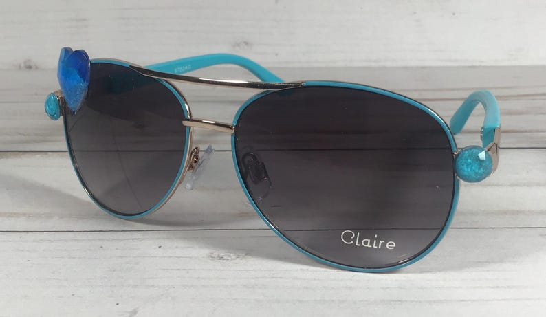 Engraved Aviator Sunglasses: Rhinestone Gem Frames, Baby-Toddler Gift immagine 4