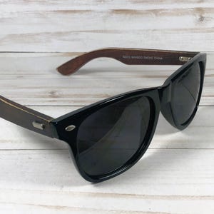 PERSONALIZED BAMBOO SUNGLASSES. For sports activities, birthday gift, wedding gift. Classic and sharp lookin'. image 2