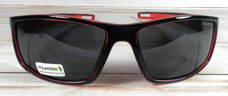 Polarized Sunglasses: Engraved Name, Sports Eyewear Orange/smoke lens