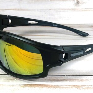 Engraved Sports Sunglasses: Mirrored Lens, UV Protection, Personalized Case zdjęcie 10
