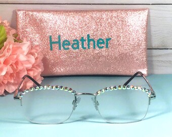 Readers with Genuine Swarovski AB Crystals, Optical Quality, UV Protection (+1.25)
