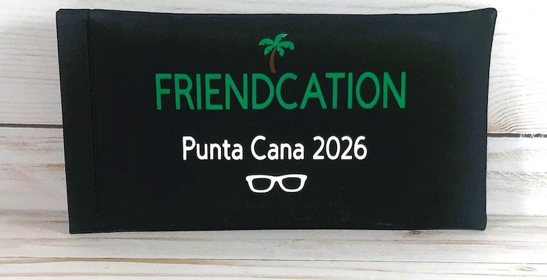 Personalized Faux Leather Glasses Case w/Name & Image. image 1