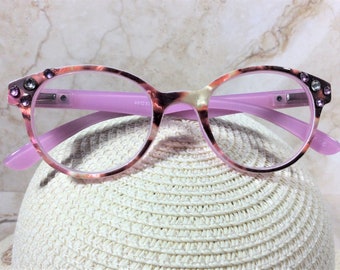 GENUINE PINK CRYSTALS really sparkle on this Quality Reader. Give as a gift for Mom, a special event, Christmas. Free Case with Name. +1.50