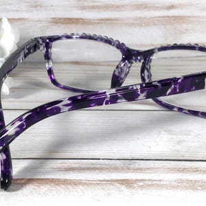 PURPLE CRYSTAL READERS. Personality plus! All Genuine Crystals are place by hand on the frame. Free case with your Name. +2.75 image 2