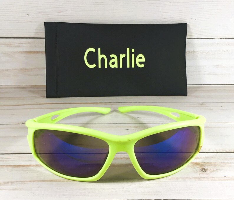 Engraved Sports Sunglasses: Mirrored Lens, UV Protection, Personalized Case zdjęcie 12