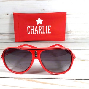 Gafas de sol personalizadas para niños: logotipo de Ferrari, nombre grabado, edad de 1 a 10 años. Red