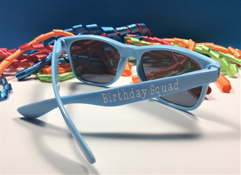 Personalized Light Blue Wayfarer Sunglasses: Party Favors image 1