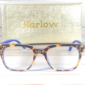 Crystal Readers, Tortoise Print Frame, Personalized Case +1.00 image 2