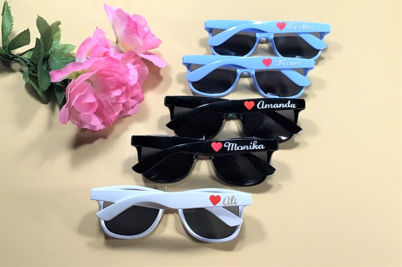 Personalized Light Blue Wayfarer Sunglasses: Party Favors image 2