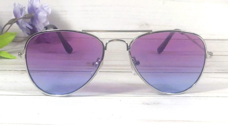 Lunettes de soleil aviateur personnalisées : verres vagues océaniques. Gravure de nom gratuite image 11