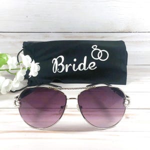Swarovski Crystal Sunglasses, Italian Design - Personalized Engraving image 3
