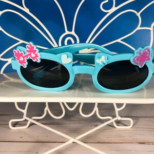 Personalized Toddler Sunglasses with Case: Engraved Baby Sunglasses Blue