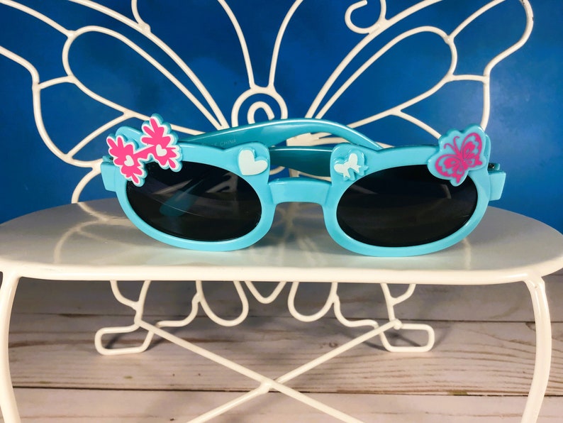 Personalized Toddler Sunglasses with Case: Engraved Baby Sunglasses Blue