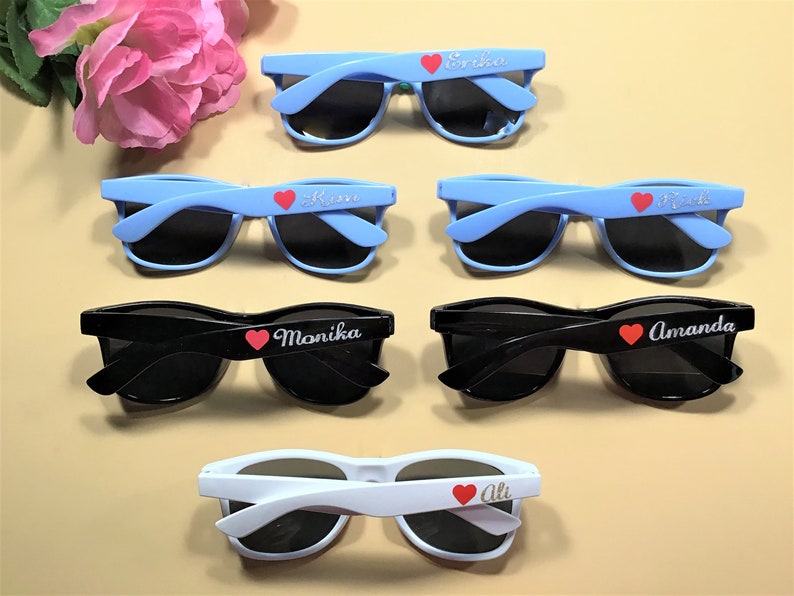 Personalized Light Blue Wayfarer Sunglasses: Party Favors image 3