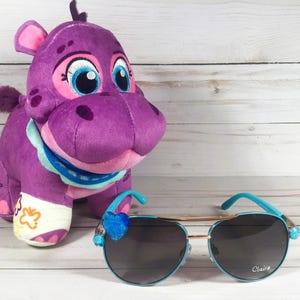 Engraved Aviator Sunglasses: Rhinestone Gem Frames, Baby-Toddler Gift immagine 2